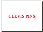 CLEVIS PINS 