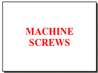 MACHINE  SCREWS