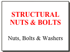 STRUCTURAL 
NUTS & BOLTS

Nuts, Bolts & Washers