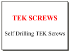 TEK SCREWS

Self Drilling TEK Screws